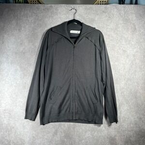Standard Issue Cardigan Sweater Mens Large Gray Knit Full Zip‎ Long Sleeve
